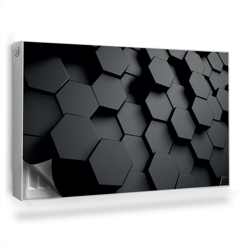 Ozdobny magnes na kaloryfer Wallfluent 100x60 cm Geometryczne tło 3D 1 szt.