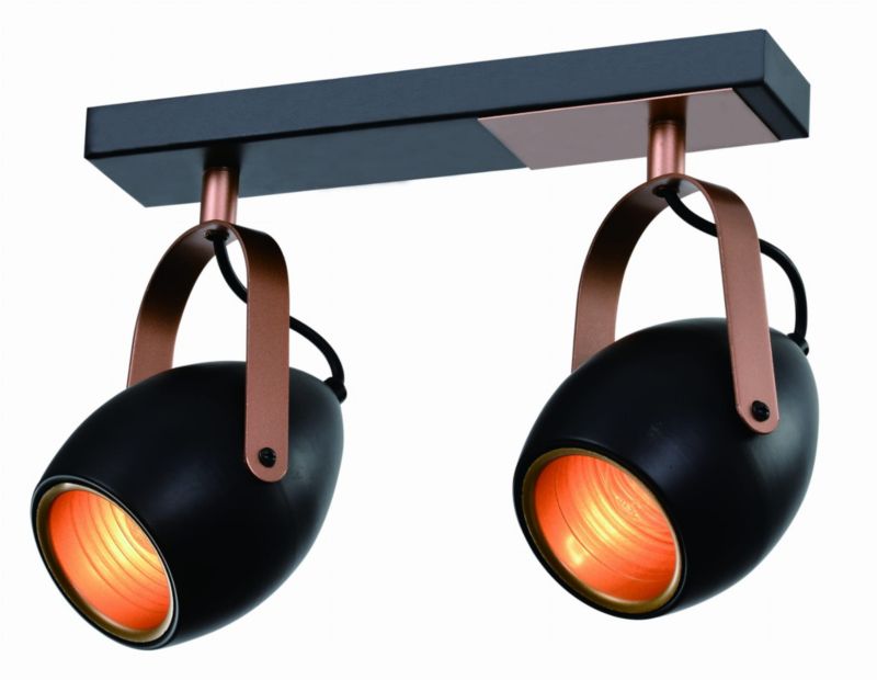 Lampa sufitowa Candellux Anica czarno-miedziana 2 x E14 x 40W wym: 30 x 18 cm - 1 szt.
