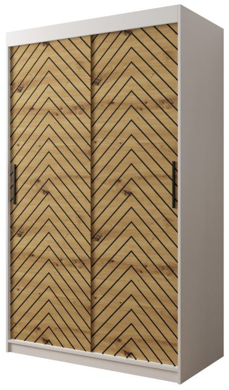 Szafa przesuwna Garderoba Abiks Jodełka 1 120 biały + artisan 1 szt.