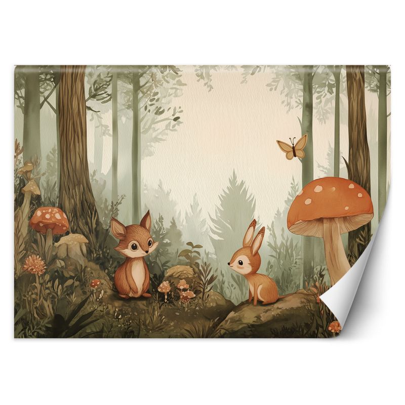 Fototapeta Feeby Leśne Zwierzęta Natura Beżowy 150x105 1 szt