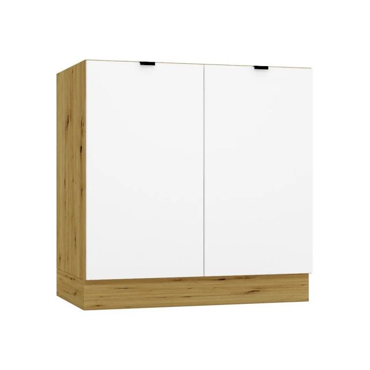 Szafka pod zlew Stolkar GIANNA D80ZL biała alaska/dąb artisan 1 szt