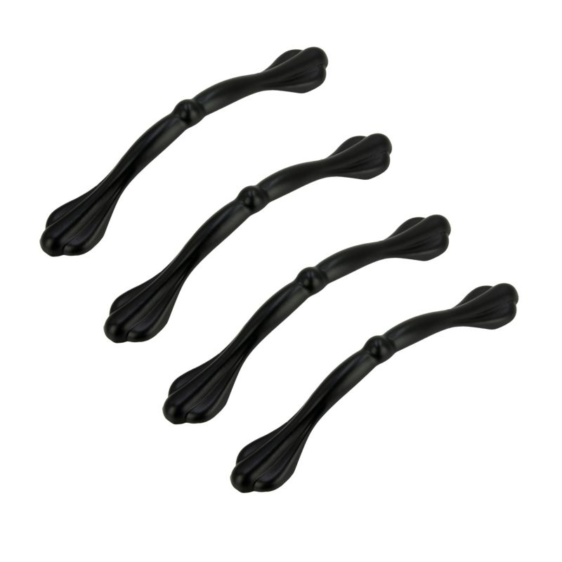 4 x Uchwyt meblowy B&B czarny 96 mm metalowy 4 szt