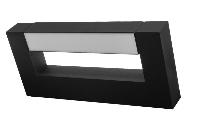 Kinkiet ścienny IdeaLED Aster czarno-biały nad lustro LED 8W 4200K 560lm IP54 wym: 4 x 30 x 14 cm - 1 szt.