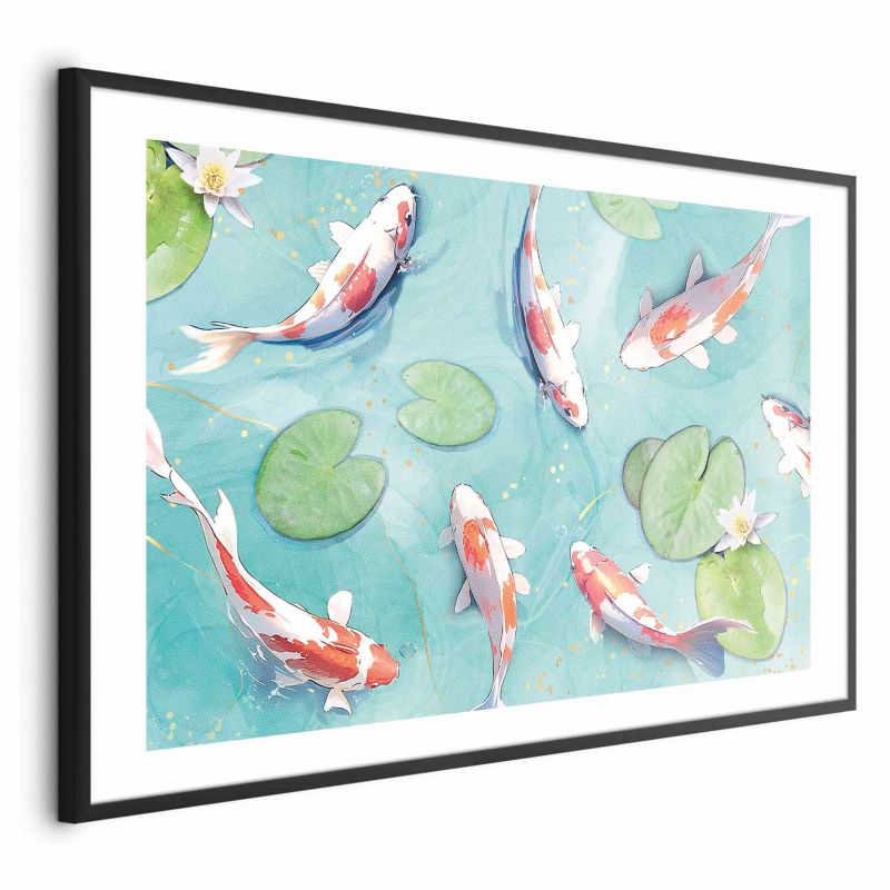 Plakat Artgeist Staw w Japonii 30x21 cm z ramą czarną 1 szt