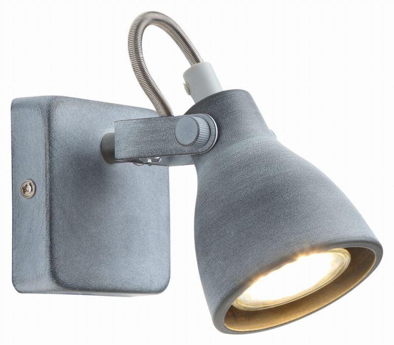 Kinkiet ścienny Candellux Ash szary 1 x GU10 x 40W IP20 wym: 11 x 16 x 8 cm - 1 szt.