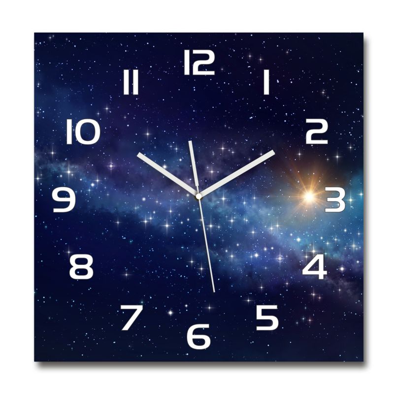 Zegar szklany Tulup Galaktyka 30x30 cm cm cichy 1 szt.