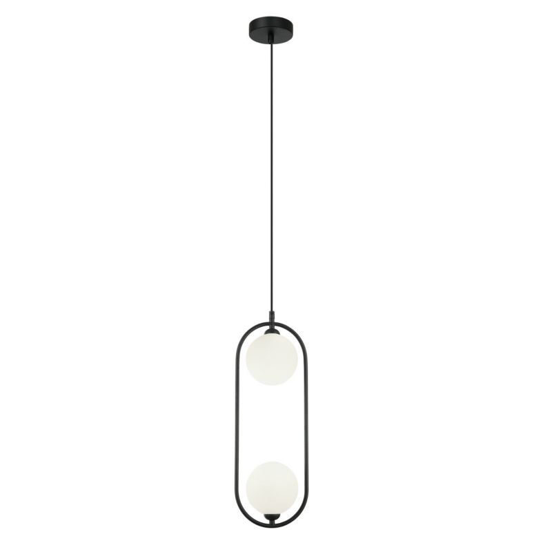 Lampa wisząca Italux Lupus 2319 czarno-biała nowoczesna 2xG9 x 1 szt.