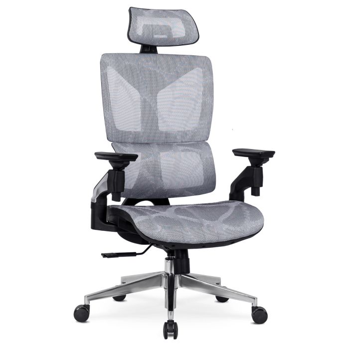 Fotel Mebel Elite MARTIN Biurowy Obrotowy Ergonomiczny Krzesło Do Biurka Szary 1 szt