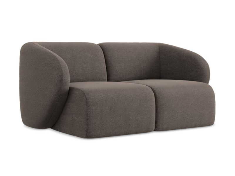 Modułowa sofa 2-osobowa LaMiaSofa CERVO z tkaniny bouclé 174x94 cm czekoladowy 1 szt.