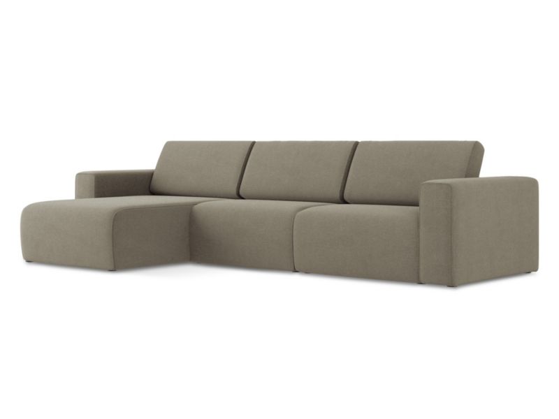 Modułowa sofa 4-osobowa LaMiaSofa CASERTA z tkaniny strukturalnej 314x167 cm ciemny beż 1 szt.