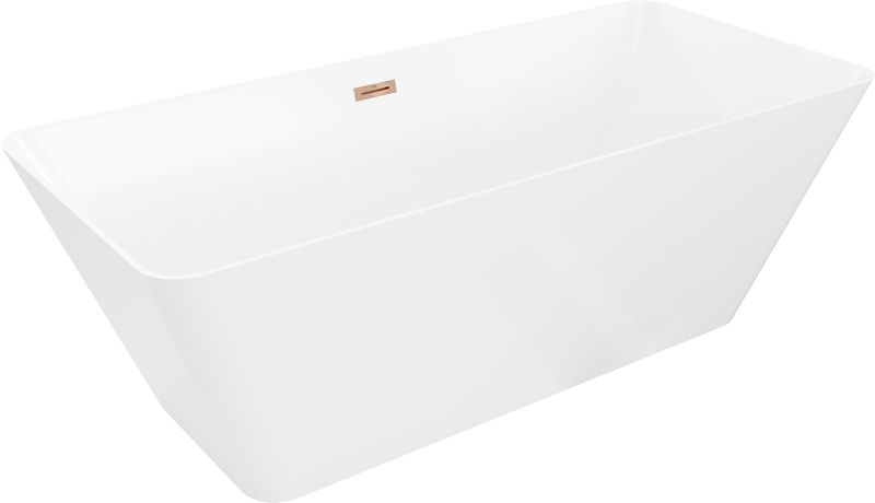 Wanna wolnostojąca Mexen Velo Slim biała ze złotym wykończeniem 170x75 cm 1 szt.