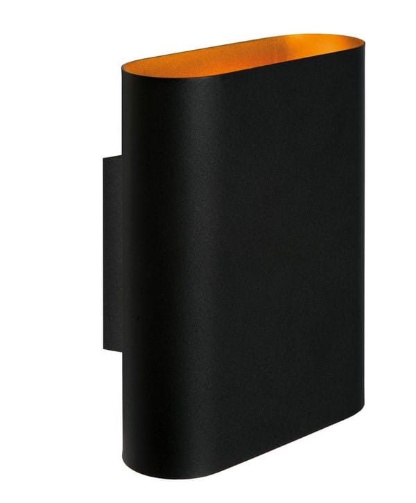Kinkiet ścienny Lucide Ovalis czarny-mosiądz-złoty 2 x E14 x 9W IP20 wym: 20 x 16 x 8,5 cm - 1 szt.