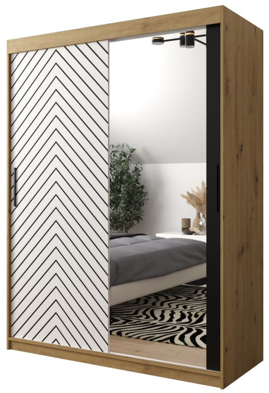 Szafa przesuwna Garderoba Abiks Jodełka 2 150 artisan + biały 1 szt.