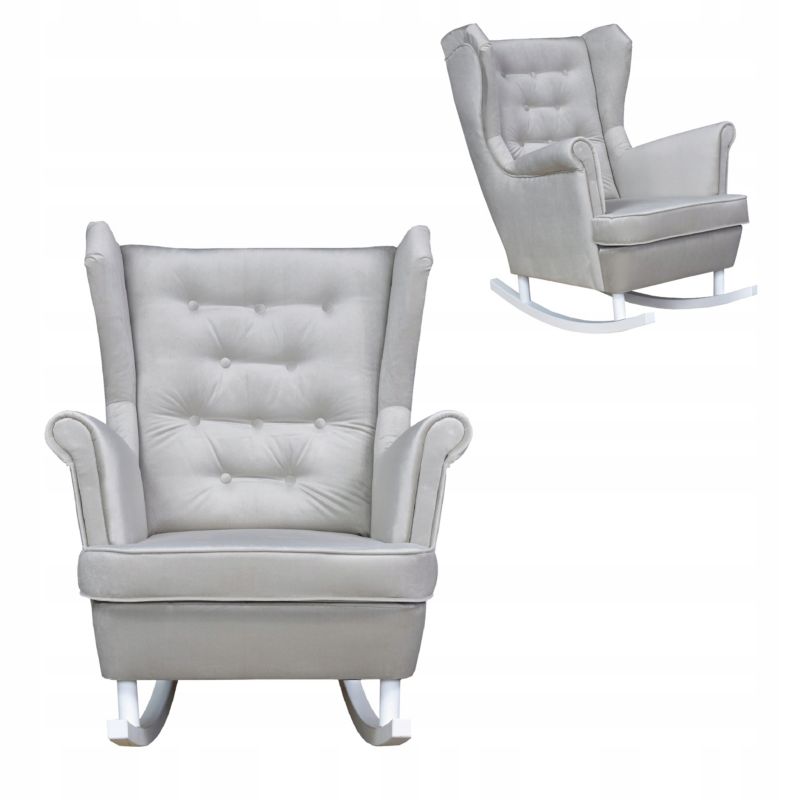 Fotel uszak do salonu bujany Family Meble Diana szary 1szt