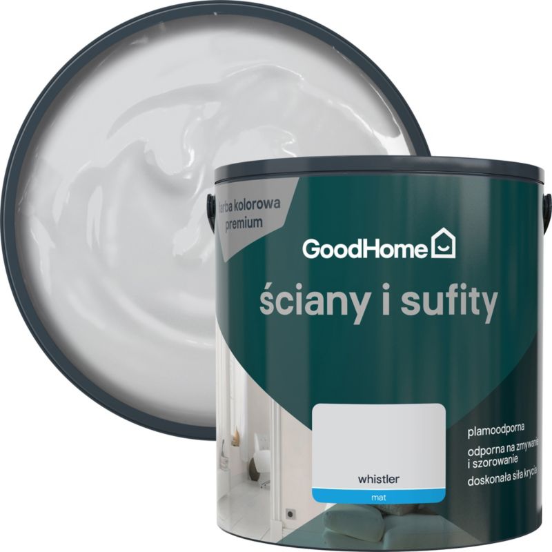 Farba plamoodporna GoodHome Premium Ściany i Sufity whistler 5 l