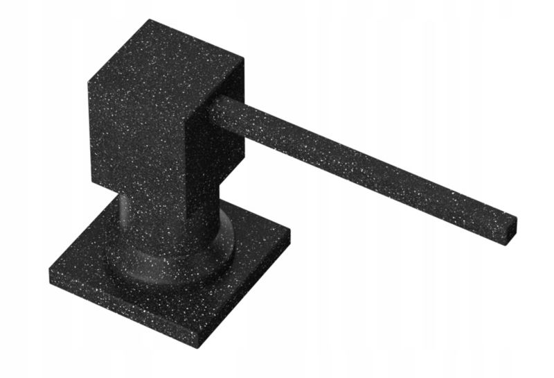 Dozownik Do Płynu Mydła Kwadratowy Granitan Czarny Nakrapiany 1 szt.