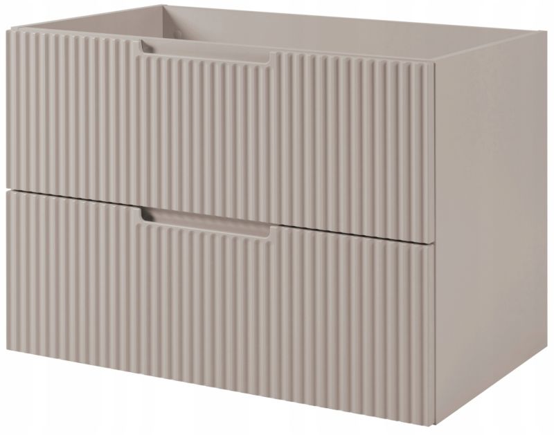 Szafka pod umywalkę Furnidea 80 cm kaszmir ryflowana MDF wisząca VENA 1 szt.