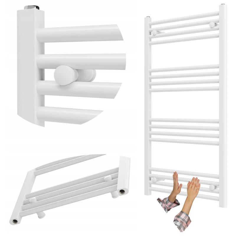 Grzejnik Łazienkowy Granitan Breno 60/110cm Biały Kaloryfer Drabinkowy 1kpl.