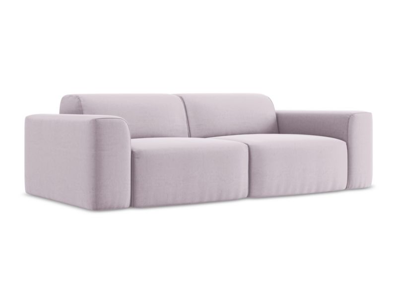 Modułowa sofa 2-osobowa LaMiaSofa BOVA z tkaniny welwetowej 208x104 cm lawendowy 1 szt.
