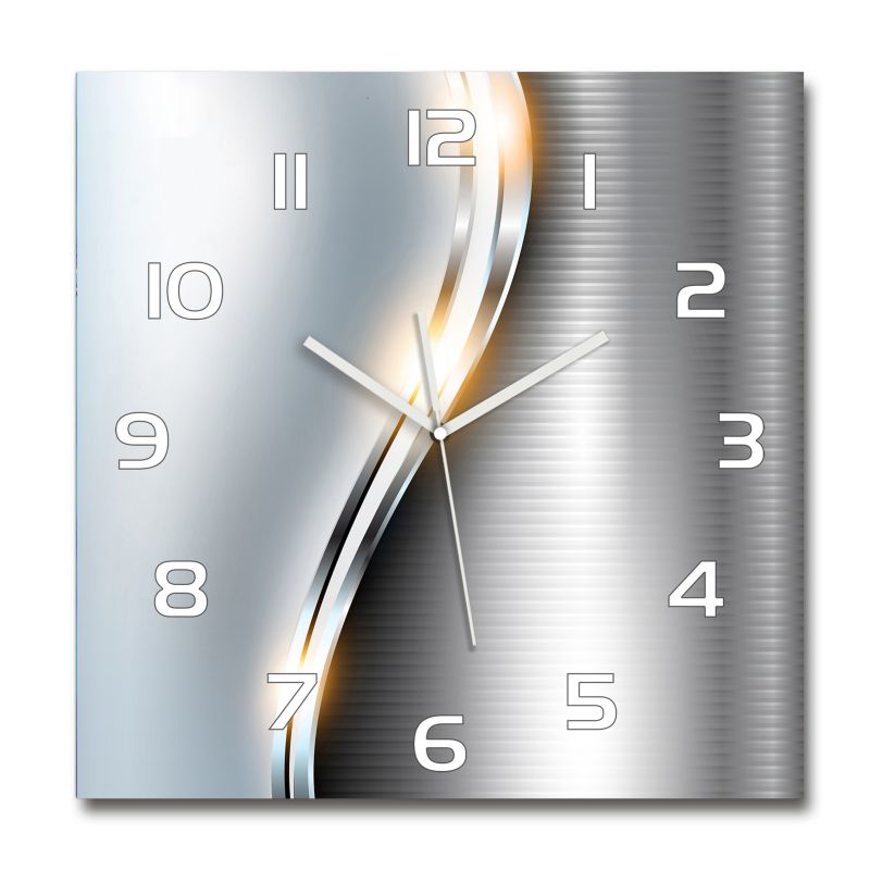 Zegar szklany Tulup Metalowa abstrakcja 30x30 cm cm cichy 1 szt.