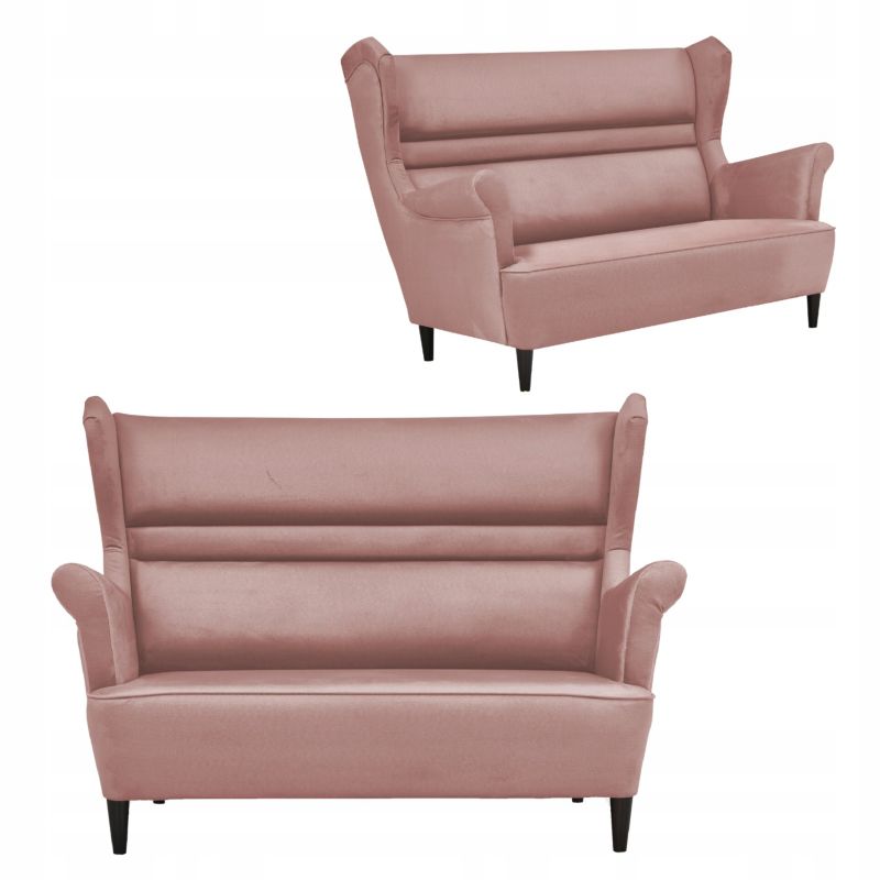 Sofa uszak do salonu nierozkładana Family Meble Zoja liliowa 1szt