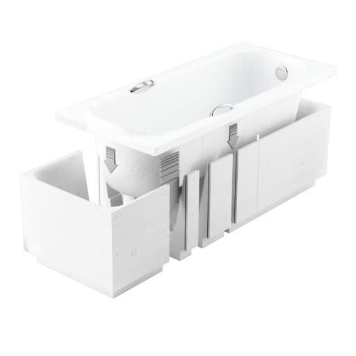 Nośnik do wanien prostokątnych 140-170x70x61/48 cm z podcięciem na led Schedpol 1.028 LED 1 szt.