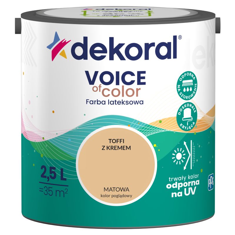 Farba kolorowa Dekoral Voice of Color toffi z kremem 2,5 l
