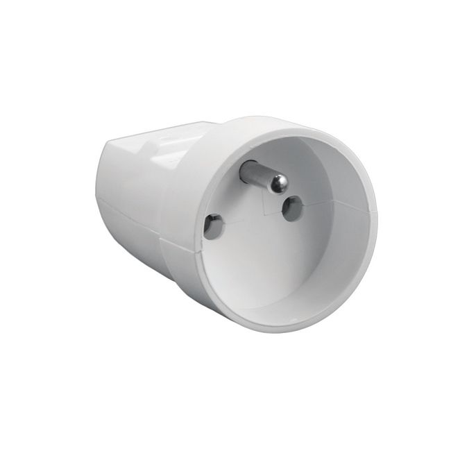 Gniazdo Elgotech 1 x 2P+Z z uziemieniem 16 A białe