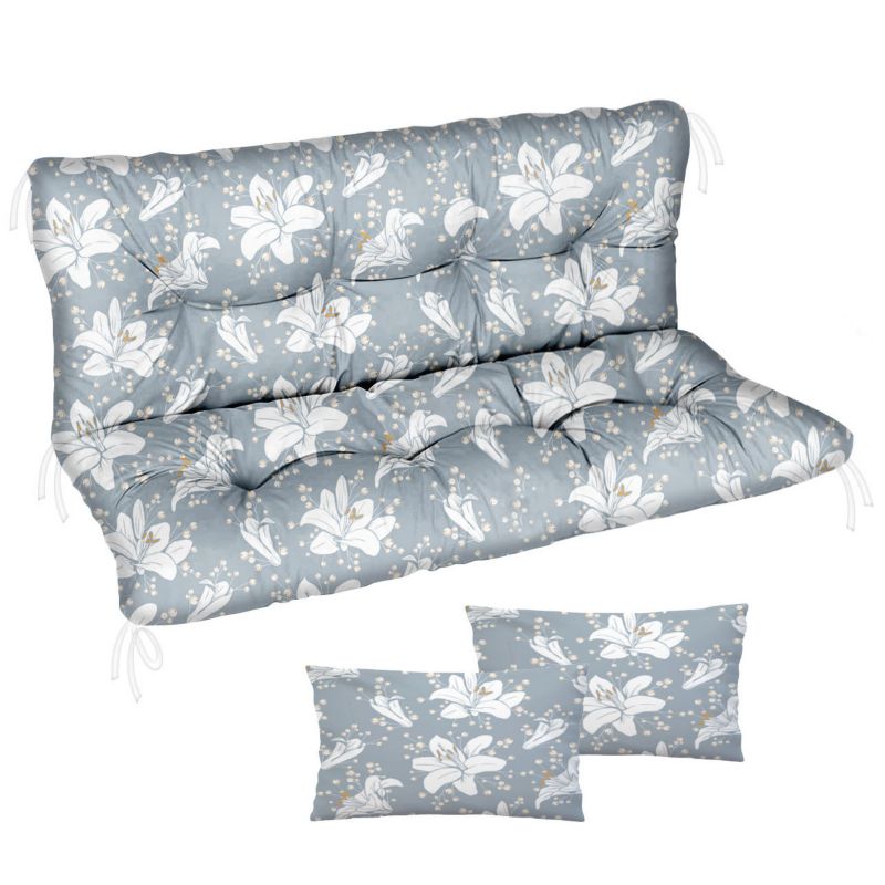 Poduszka materac na huśtawkę Comfort FEROCITY Niebieskie kwiaty 100x50x50 1 szt.