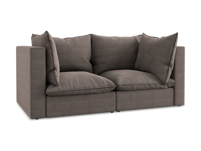 Modułowa sofa 2-osobowa LaMiaSofa RAVENNA z tkaniny bouclé 180x90 cm czekoladowy 1 szt.