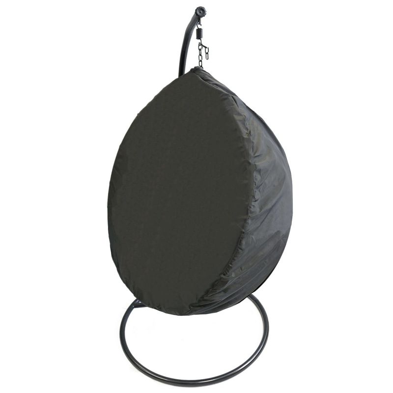 Pokrowiec na fotel wiszący kokon huśtawkę ogrodową Ferocity 130x115 cm czarny 1 szt.