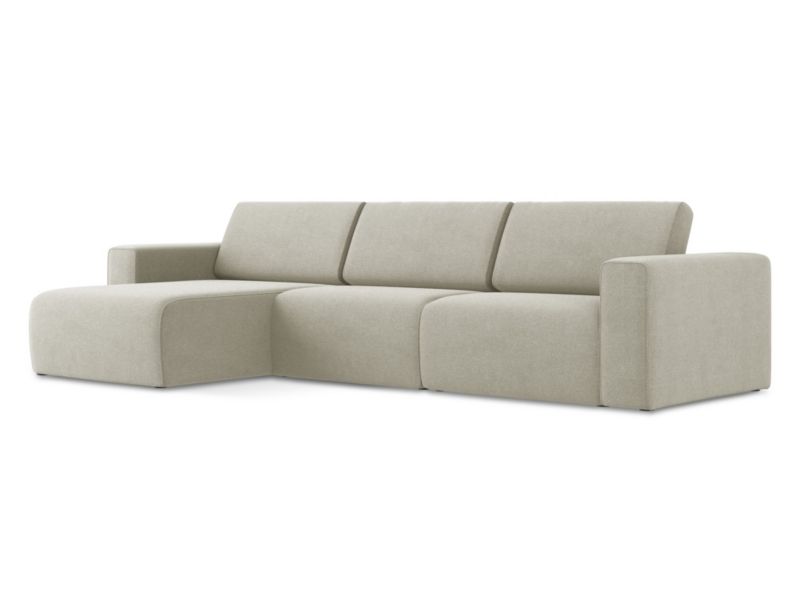 Modułowa sofa 4-osobowa LaMiaSofa CASERTA z tkaniny strukturalnej 314x167 cm jasny beż 1 szt.