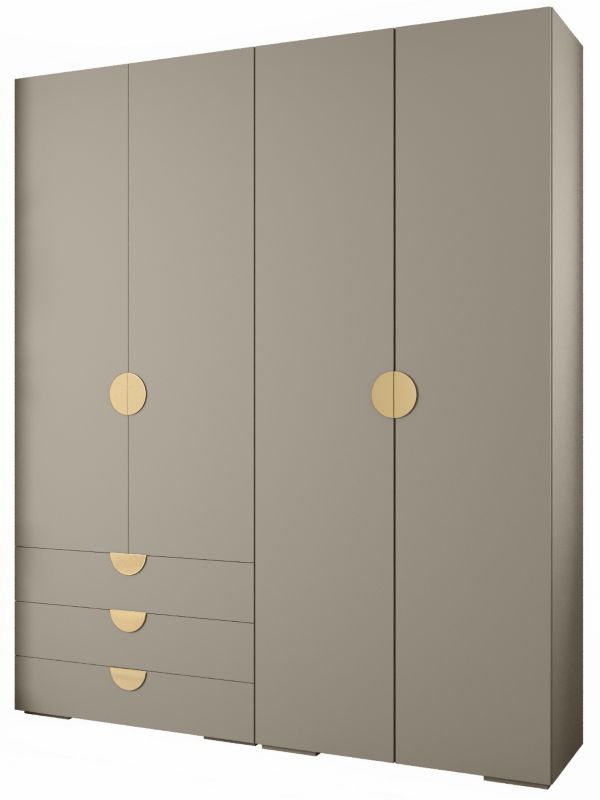 Garderoba wysoka do przedpokoju Abiks INOVA 4 Z15 kaszmir+złoty 1 szt.