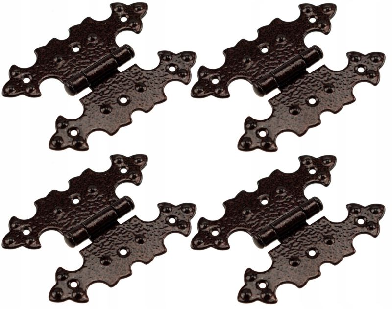 Zawias FEINZ Meblowy Ozdobny Asymetryczny Stal Retro 4 szt.