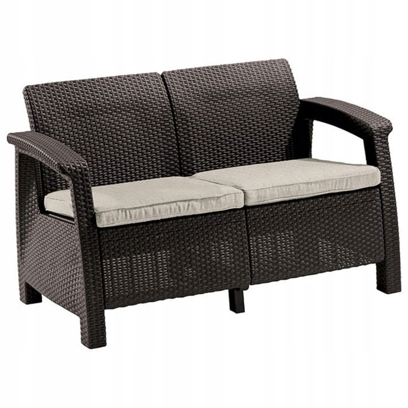 Sofa Keter Ogrodowa Ławka CORFU LOVE Wypoczynkowa 2 osobowa na Taras Balkon 1 szt