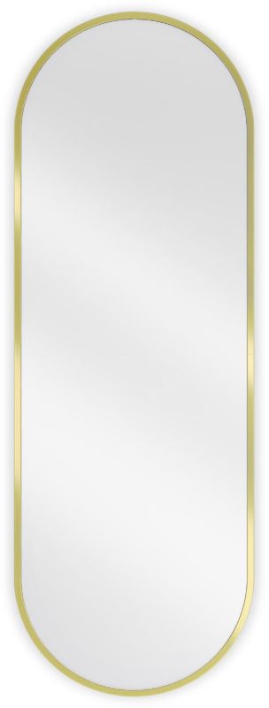 Lustro łazienkowe owalne Mexen Loft złote 100x35 cm 1 szt.