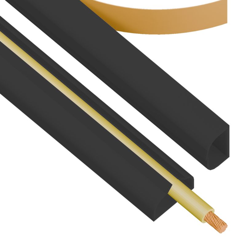 Kanał elektroinstalacyjny AKS Zielonka LSM na taśmę 10 x 18 mm 1,15 m czarny