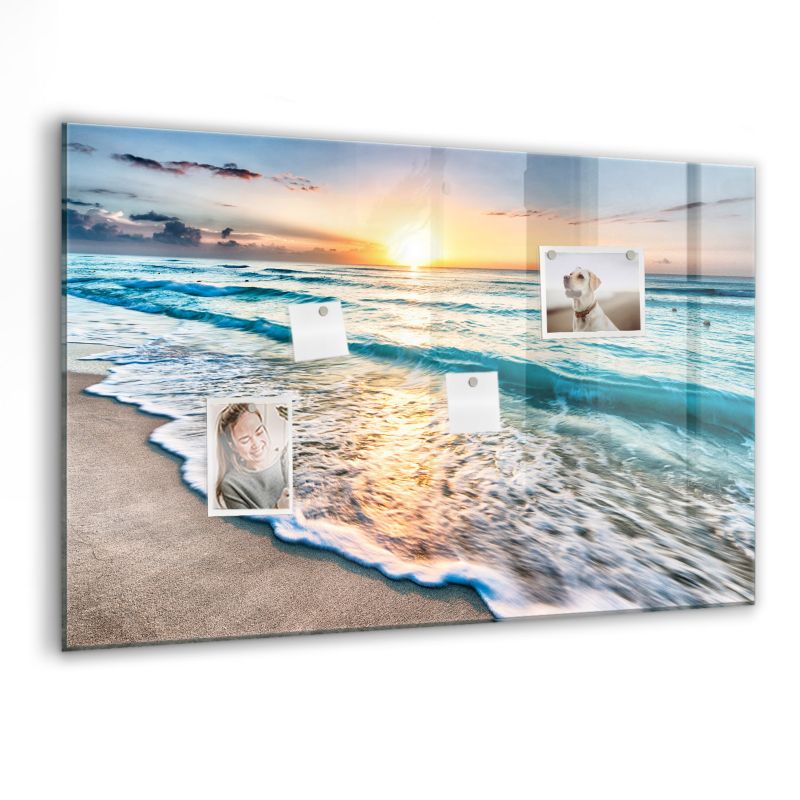 Tablica magnetyczna Wallfluent 90x60 cm Plaża morze piasek 1 szt.