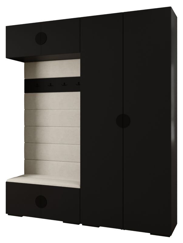 Garderoba do przedpokoju Abiks INOVA 4 Z18 czarny+czarny+manila02 1 szt.
