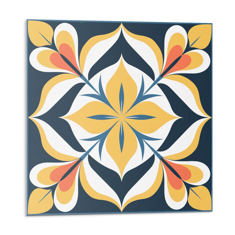 Kafelki samoprzylepne Wallfluent 50x50 cm Nowoczesny wzór roślinny 4 szt.