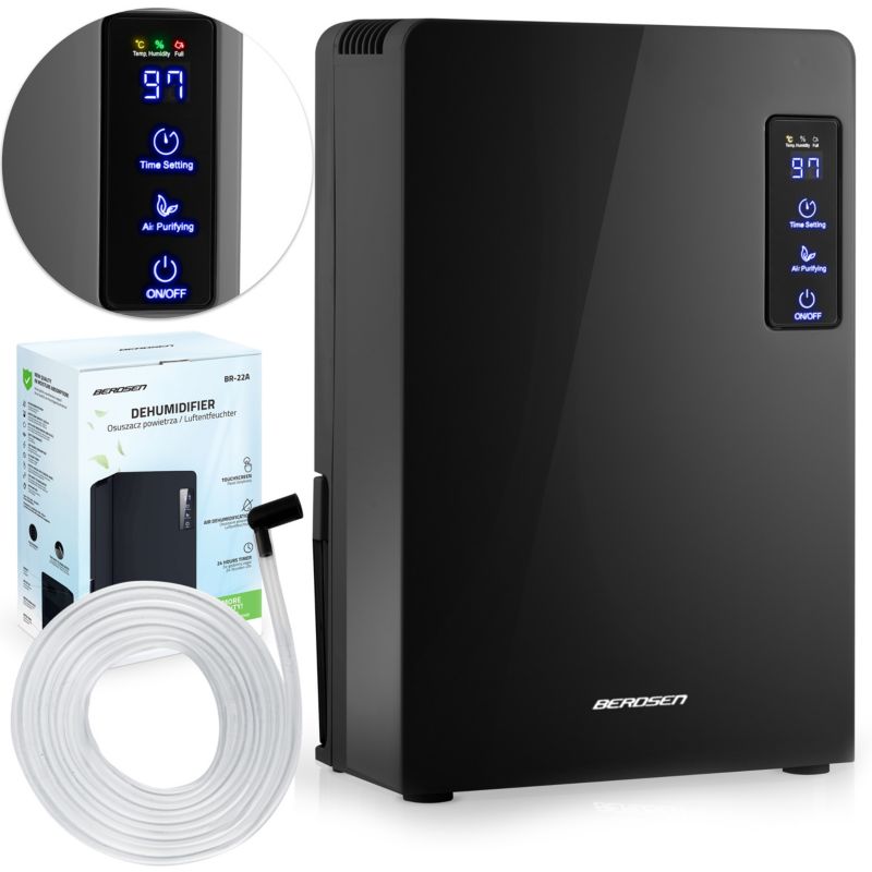 Osuszacz powietrza Berdsen pochłaniacz wilgoci lampa uv filtr 2200 ml led 1szt.