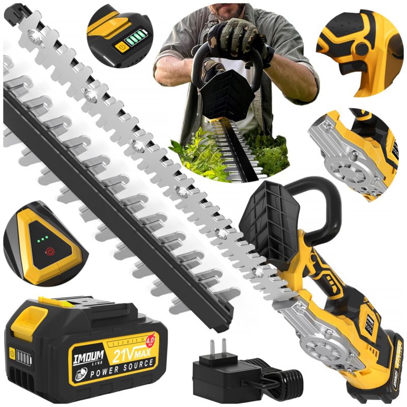 Nożyce do żywopłotu akumulatorowe IMOUM 120W 50cm 21V 4Ah 1 kpl.