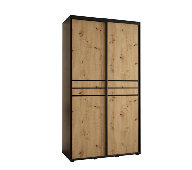 Szafa przesuwna Abiks DAVOS 10 wysoka szer.140cm czarny/artisan/czarny 1szt.