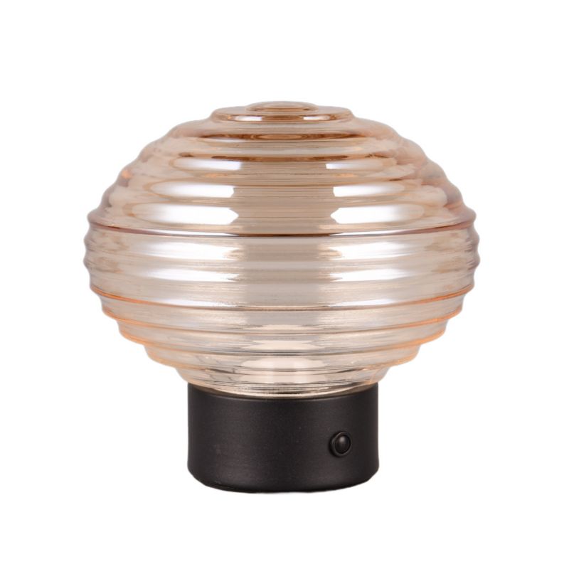 Lampa stołowa RL Earl czarno-bursztynowy LED 2W 3000K 100lm IP20 wym: 14.5 x 15.5 x 15.5 cm szkło - 1 szt.