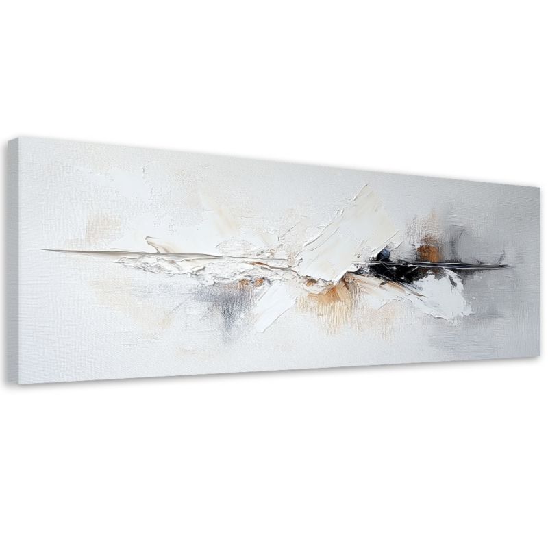 Obraz na płótnie Feeby Industrialna Abstrakcja Szary Złoty 150x50cm 1szt