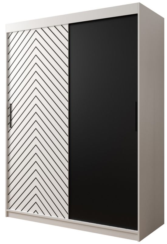 Szafa przesuwna Garderoba Abiks Jodełka 150 biały + biały 1 szt.