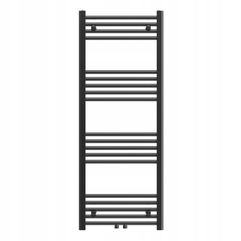 Grzejnik Łazienkowy Granitan Raven 130/50cm Czarny Kaloryfer Drabinkowy 1kpl.