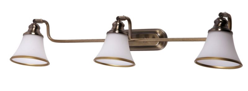 Kinkiet ścienny Rabalux Grando brązowo-biały nad lustro 3 x E14 x 40W IP20 wym: 7 x 56 x 22 cm - 1 szt.