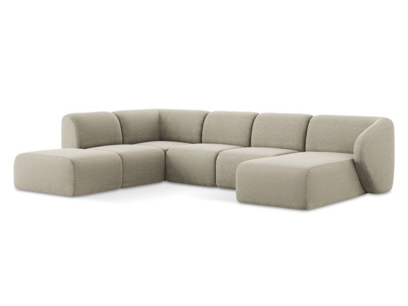 Sofa panoramiczna LaMiaSofa CERVO z tkaniny bouclé 325x236 cm kreci 1 szt.