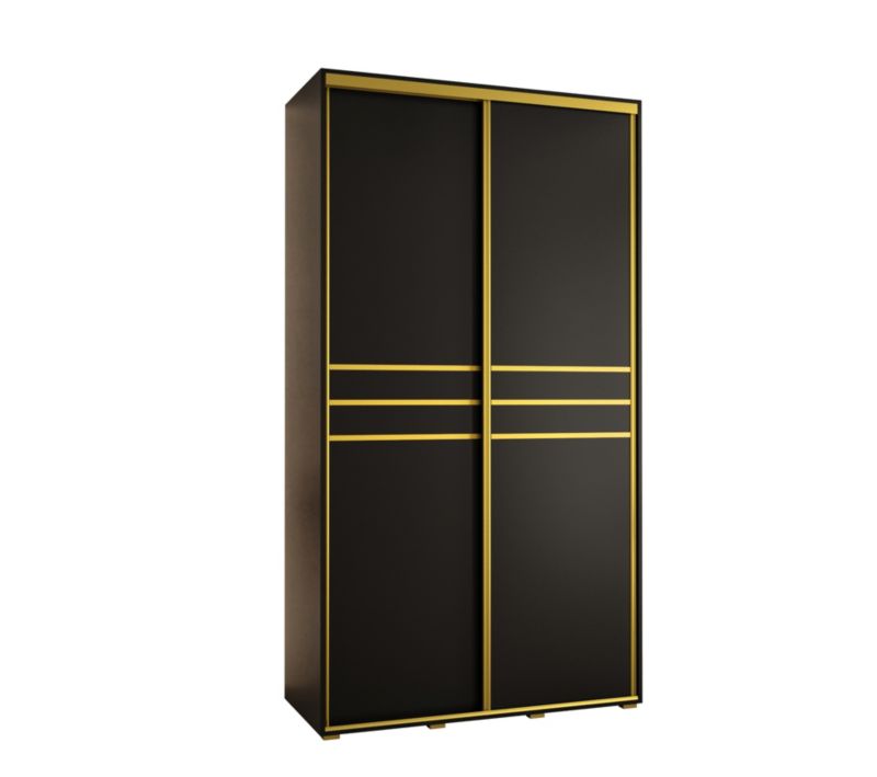 Szafa przesuwna Abiks DAVOS 10 wysoka szer.130cm czarny/czarny/złoty 1szt.
